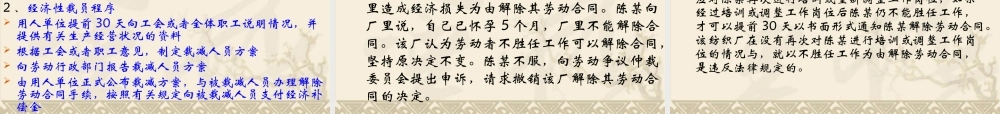 六、劳动合同的变更解除和终止