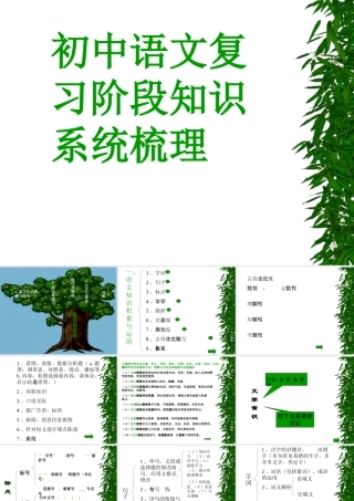 初中语文复习阶段知识系统梳理
