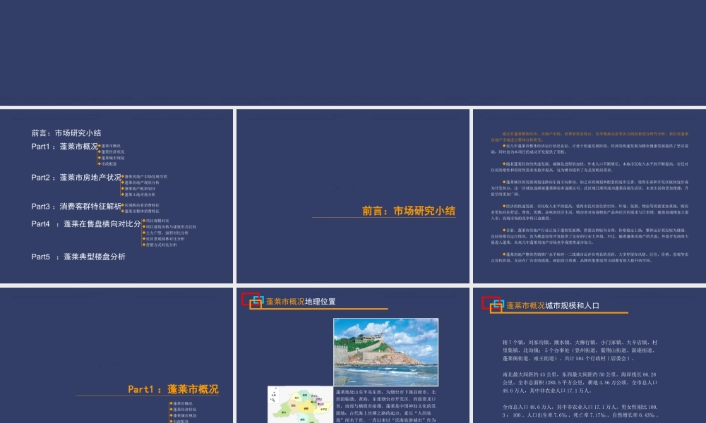 蓬莱房地产市场研究报告