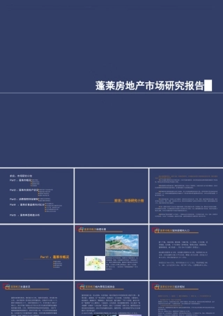 蓬莱房地产市场研究报告