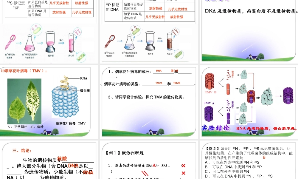 第一节核酸是遗传物质的证据