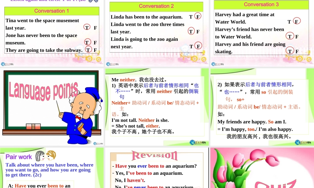 Unit9HaveyoueverbeentoanamusementparkSectionA1教学课件