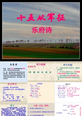 《十五从军征》ppt课件