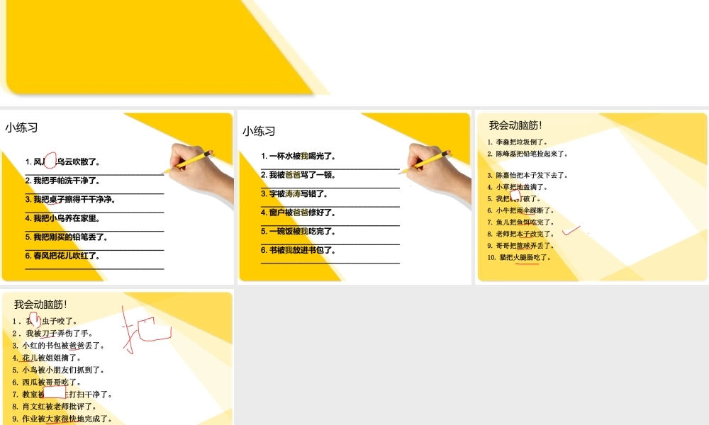 把字句被字句练习