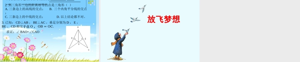 角的平分线的性质(2)