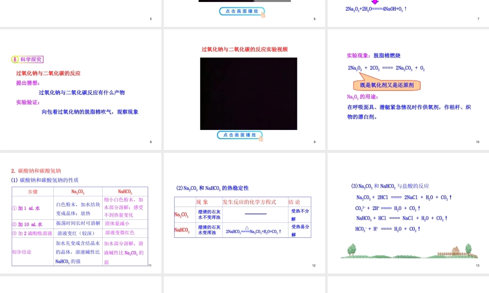 第1课时--钠的重要化合物