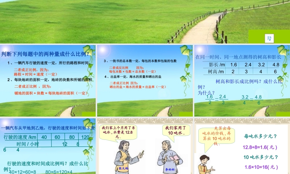 六年下《用比例解决问题》课件