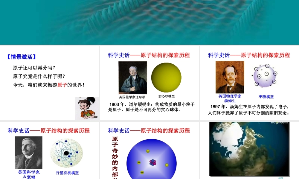 原子的结构第一课时