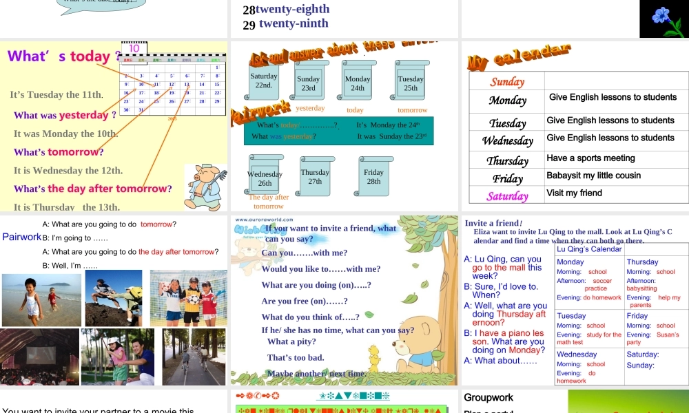 unit-5-Can-you-come-to-my-party--Section-B