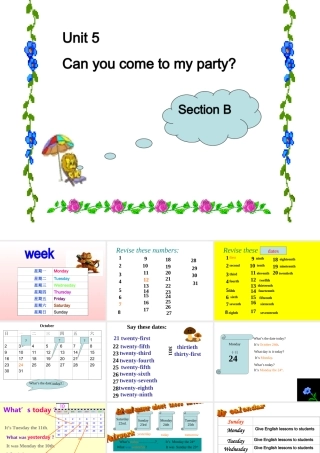 unit-5-Can-you-come-to-my-party--Section-B