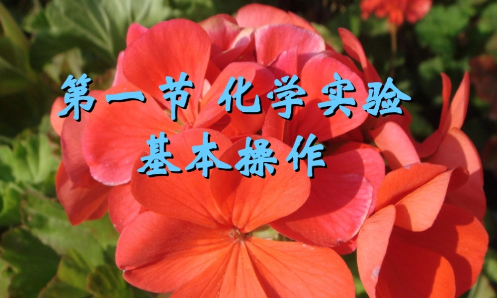 1.1化学实验基本方法