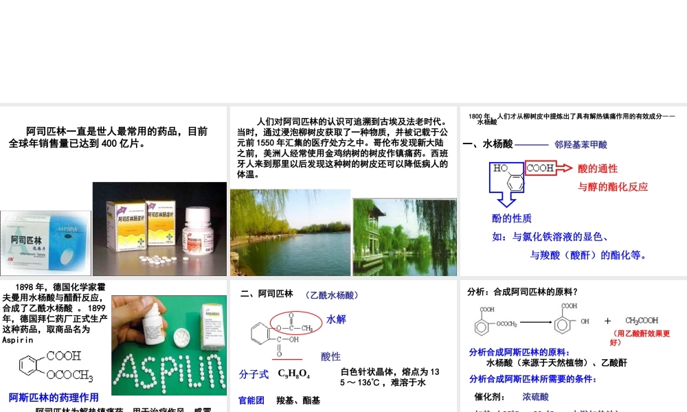 《阿司匹林的合成》课件1