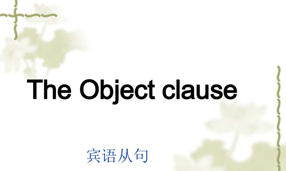 初中宾语从句