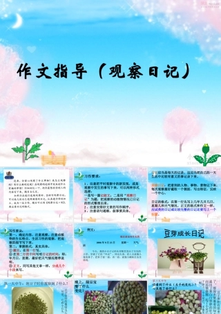 作文指导(泡豆芽观察日记)