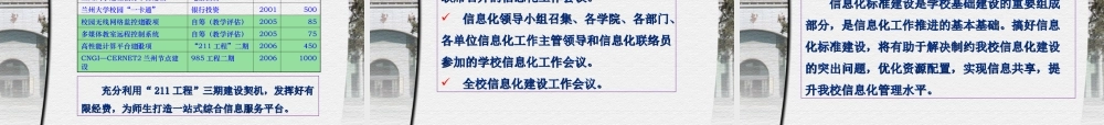 信息化建设工作计划及进展汇报