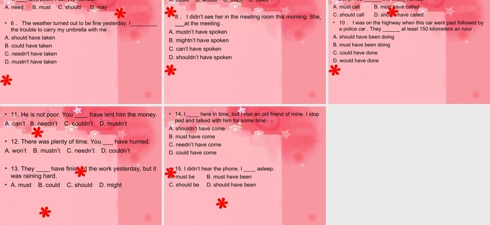 情态动词+have-done的用法