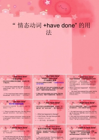 情态动词+have-done的用法