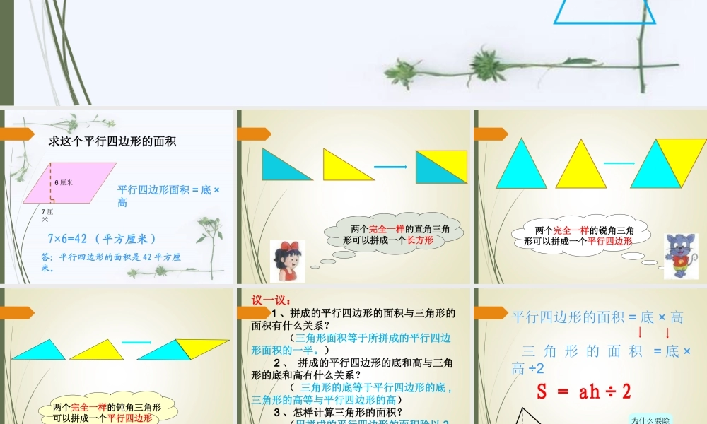 三角形面积的实际问题