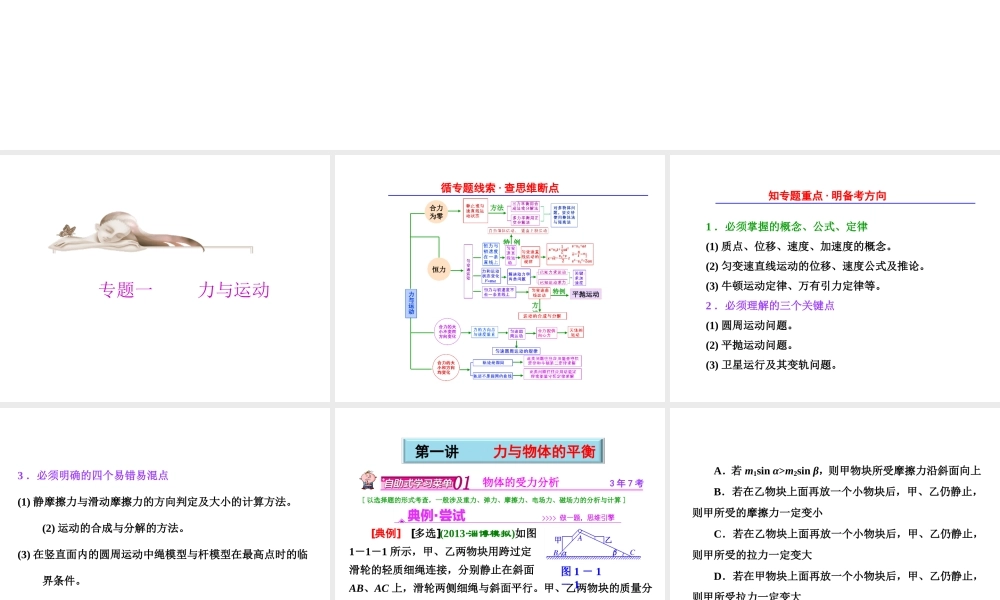 1-力与物体的平衡