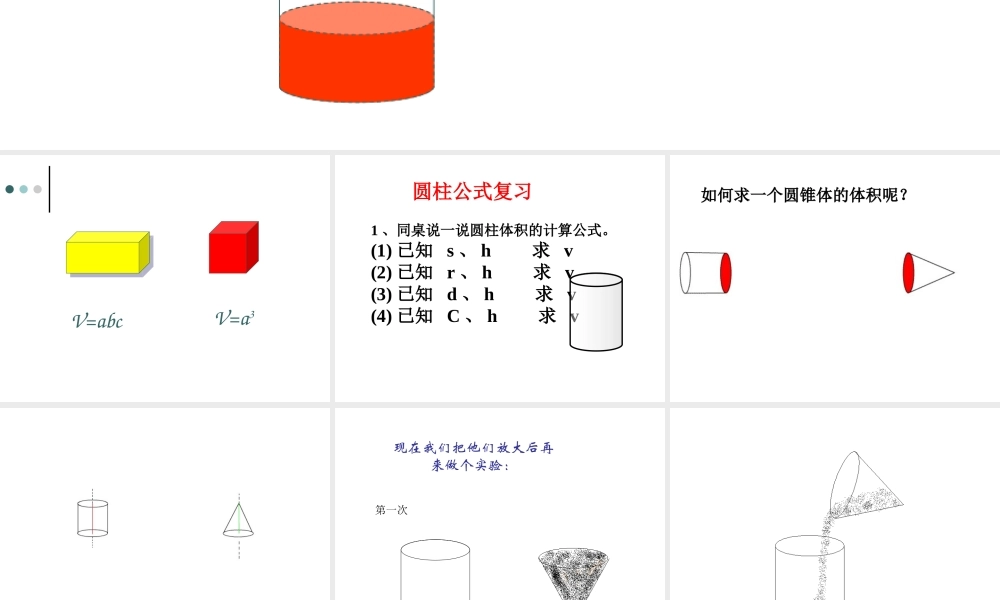 圆锥体积课件