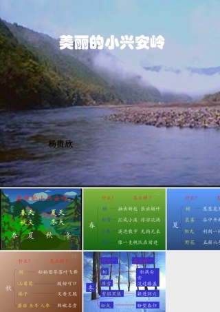 1587人教版小学语文三年级上册《美丽的小兴安岭》PPT课件