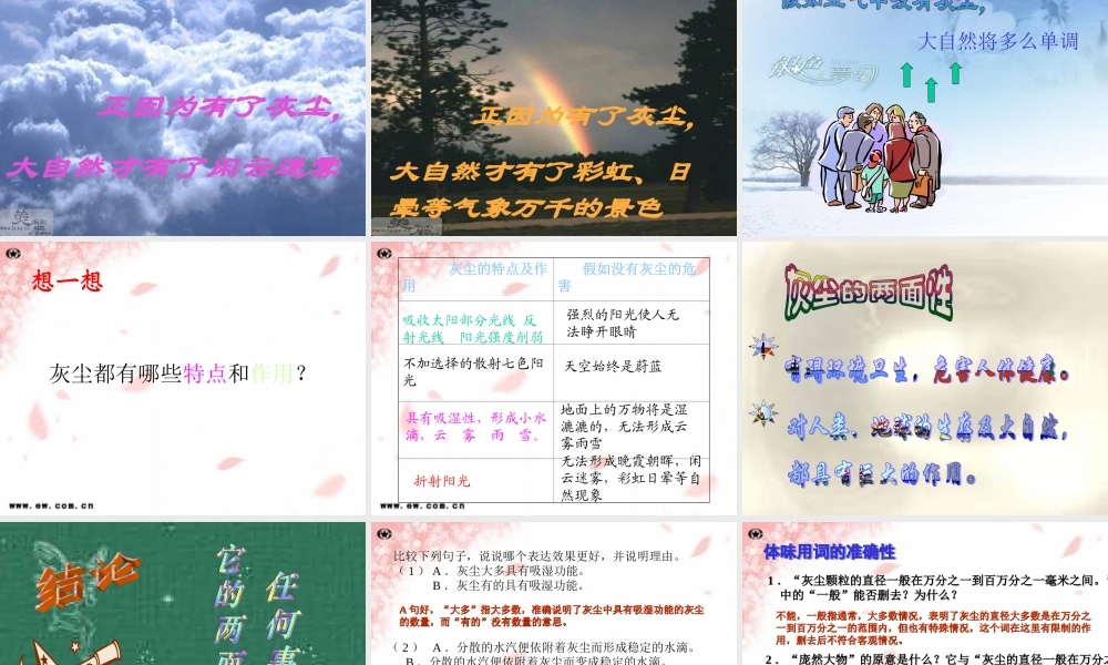 《假如没有灰尘》教学课件2