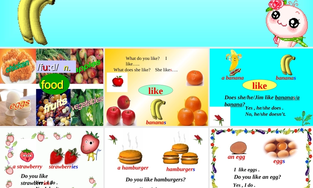 -新目标版英语七上《Unit+6+Do+you+like+bananas》课件-2012101142359319-441