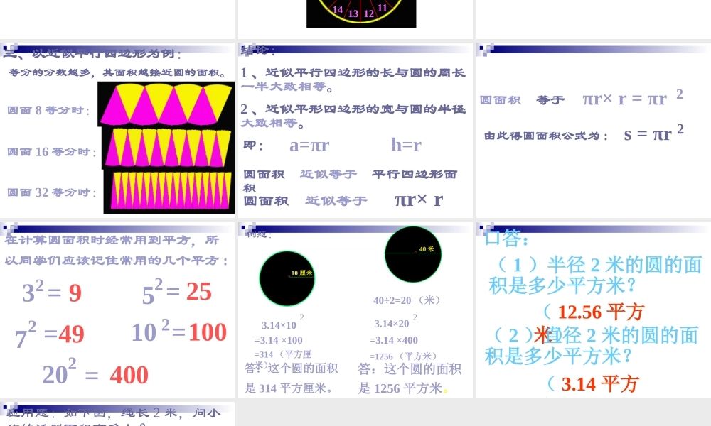 圆的面积PPT课件