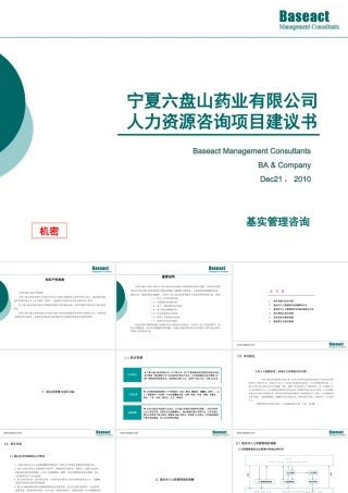 六盘山药业人力资源项目建议书
