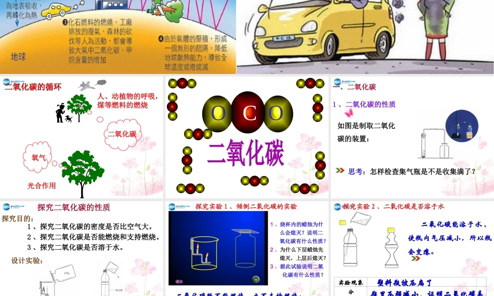 课题3二氧化碳和一氧化碳课件(新版)新人教版