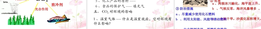 课题3二氧化碳和一氧化碳课件(新版)新人教版