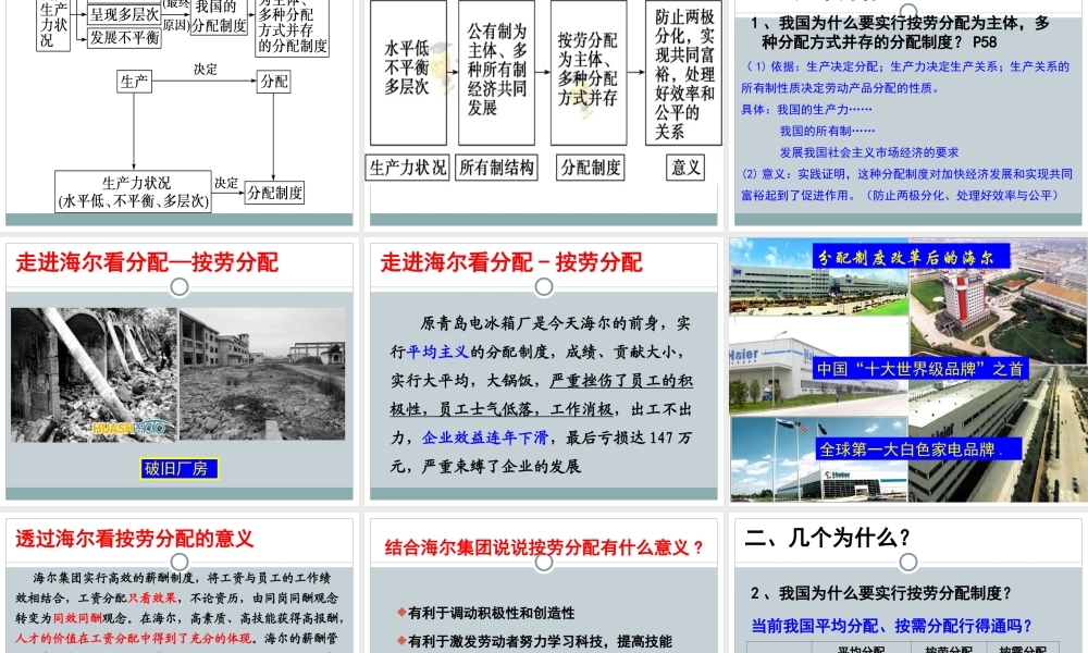 7.1-按劳分配我主体、多种分配方式并存
