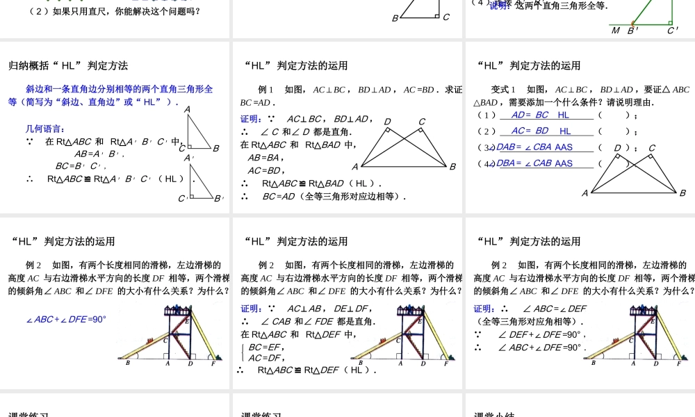 《12.2三角形全等的判定》(HL)