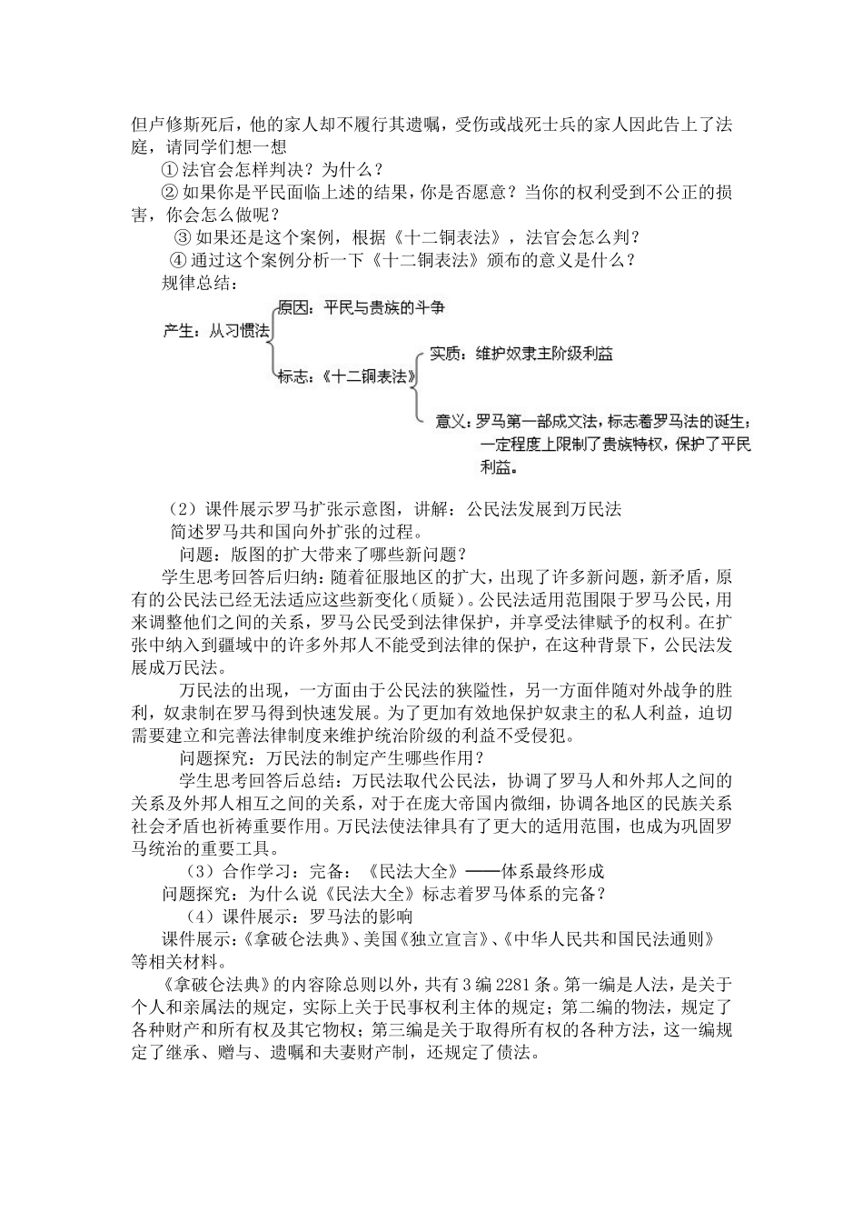 第6课罗马法的起源与发展教案_第2页