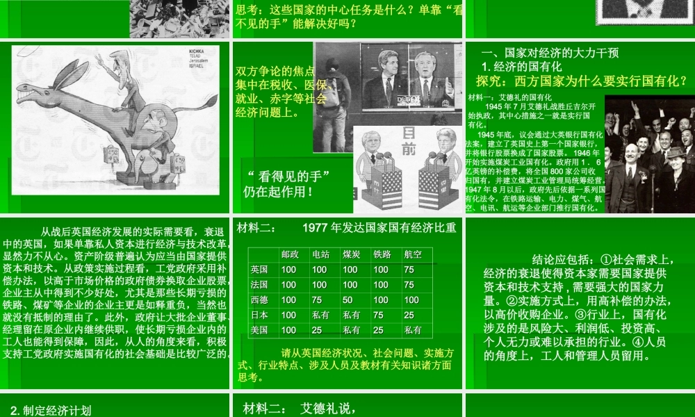 [名校联盟]辽宁省庄河市第六高级中学高中历史必修二课件：第17课+战后资本主义经济的调整