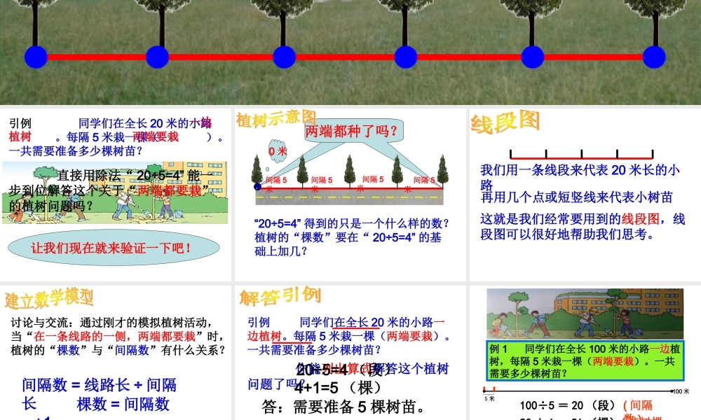 四年级植树问题
