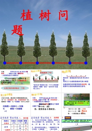 四年级植树问题