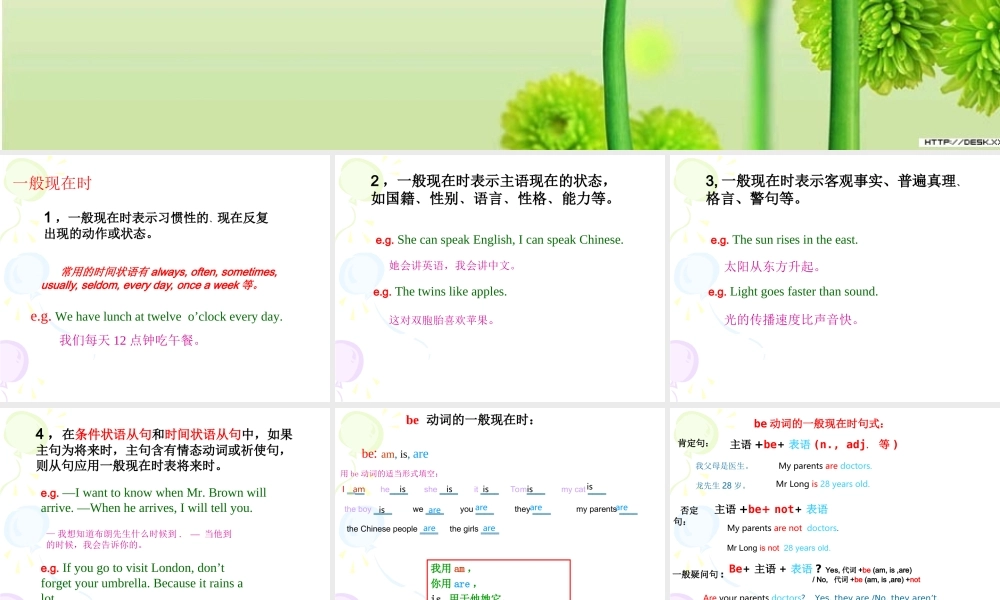 一般现在时课件