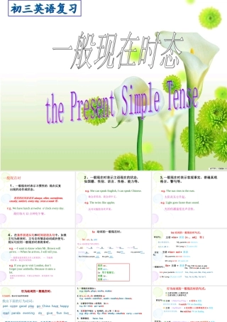 一般现在时课件