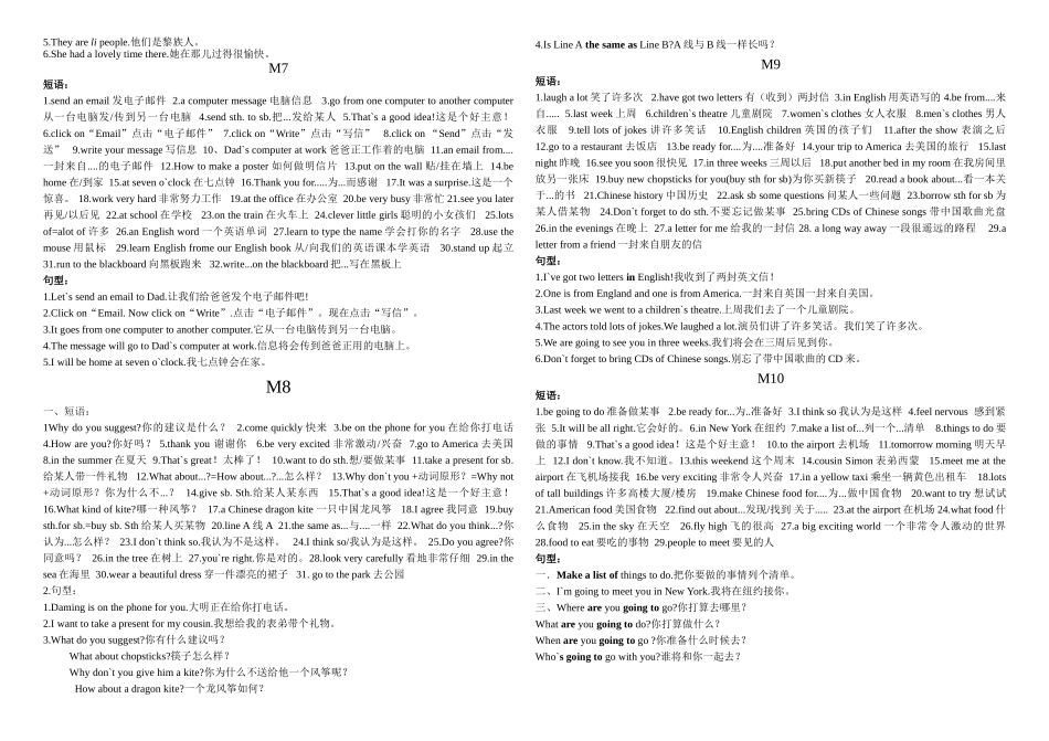 (外研版)小学五年级英语下册重点M1-M10[1]_第2页