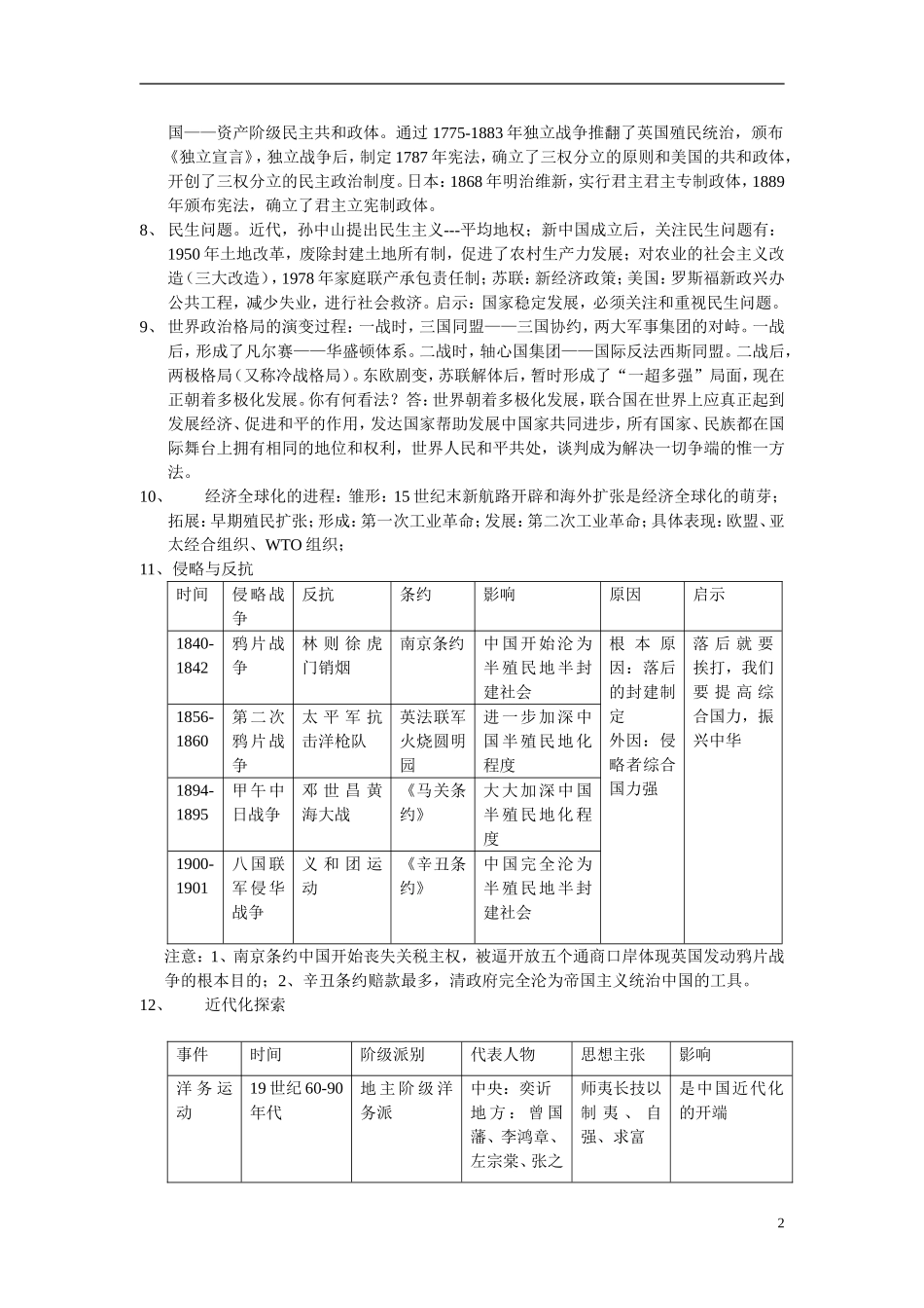 中考历史复习资料_第2页