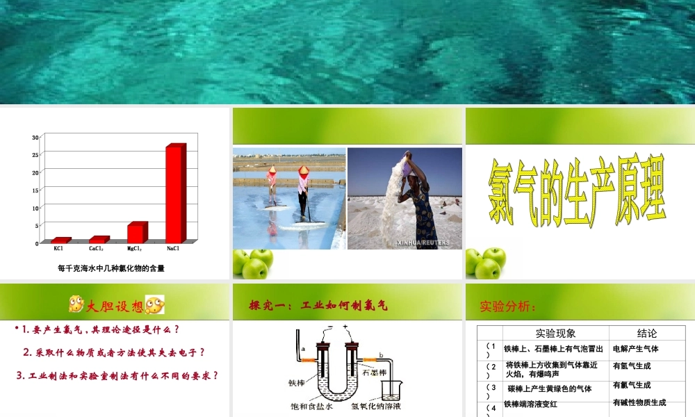 氯气的性质与制法ppt