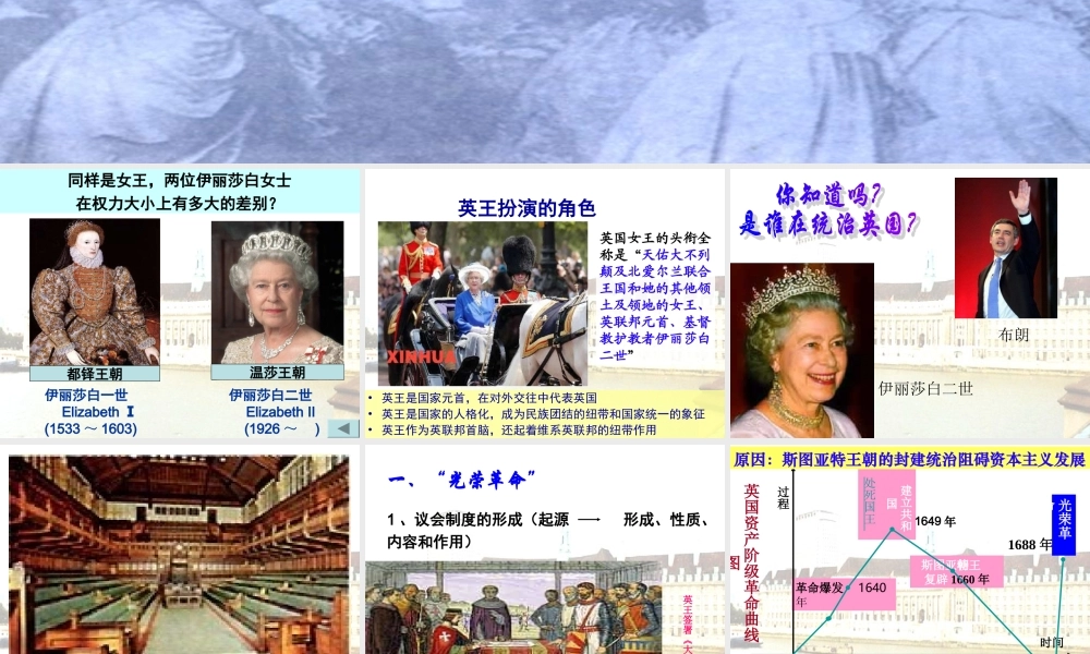 英国君主立宪制的建立