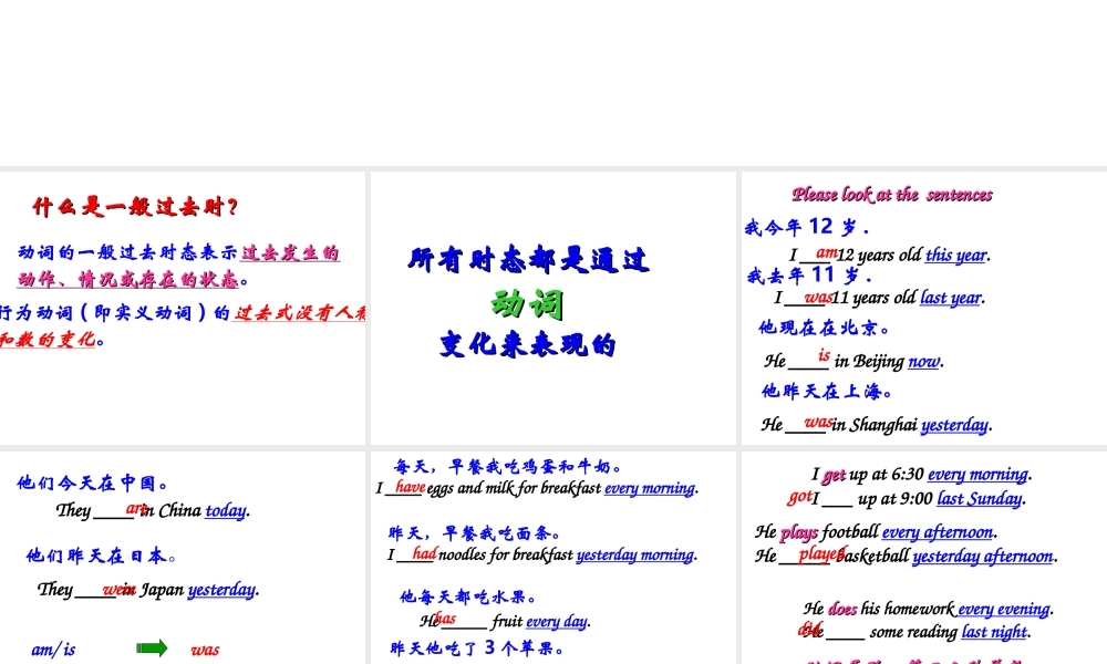 一般过去时课件(PPT)