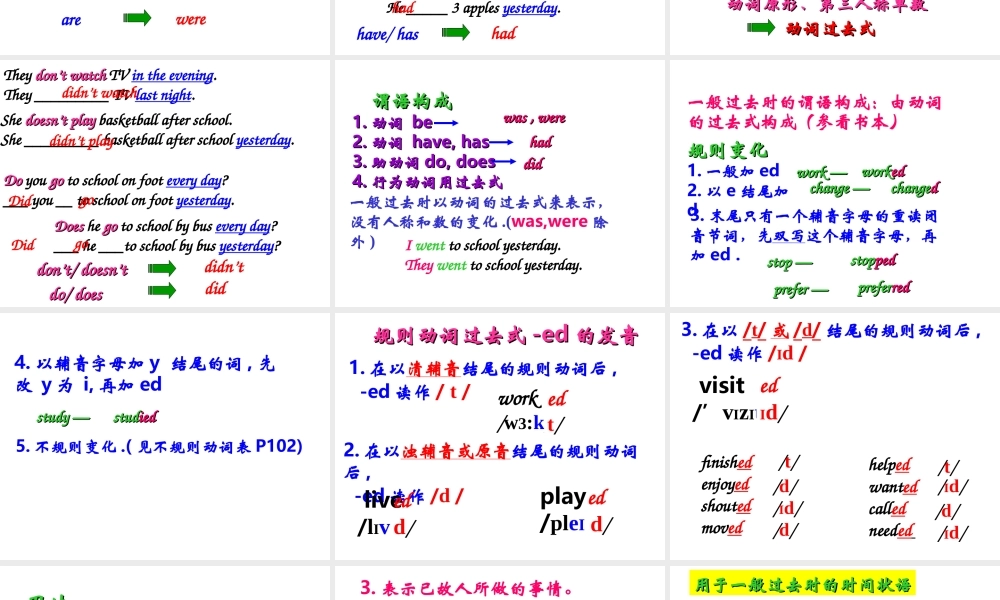 一般过去时课件(PPT)