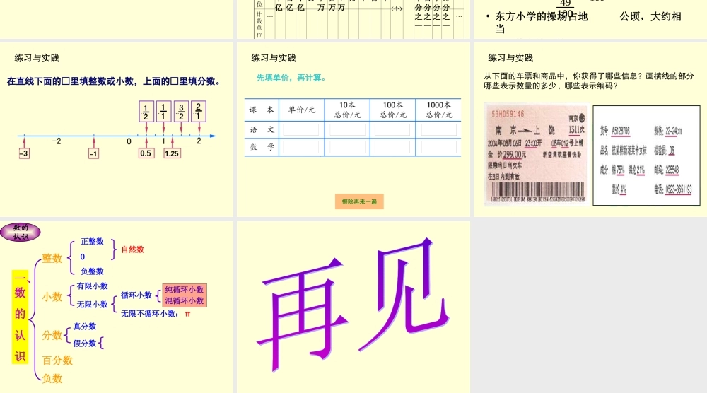 数与代数第一课时课件