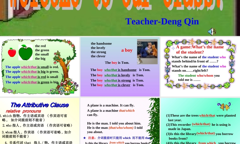 九年级英语专项复习-定语从句