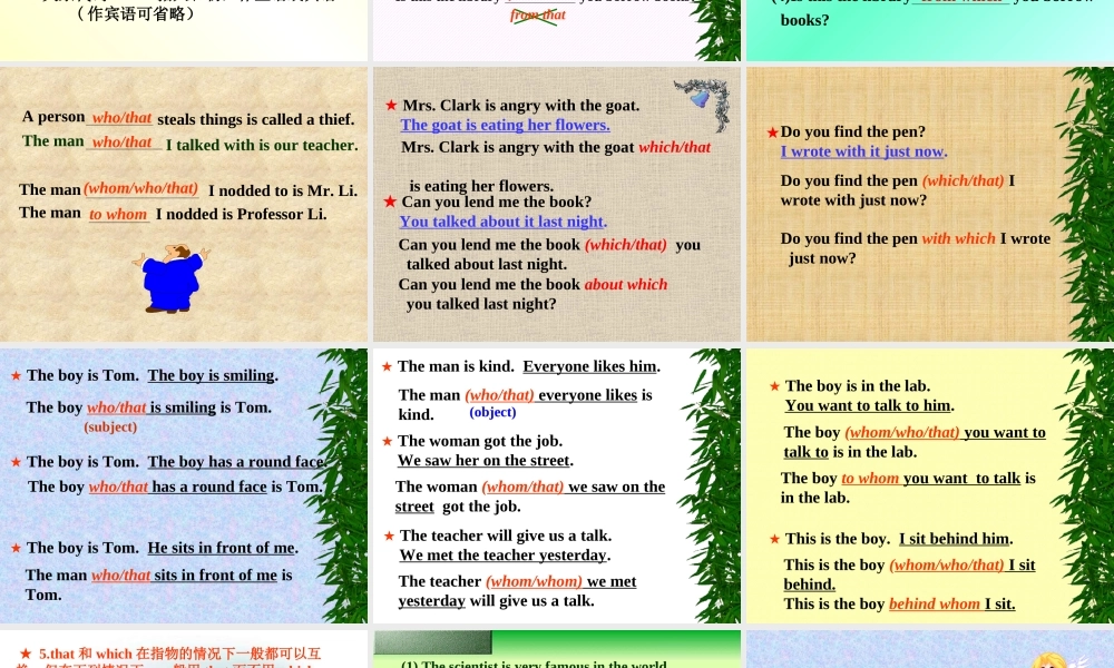 九年级英语专项复习-定语从句