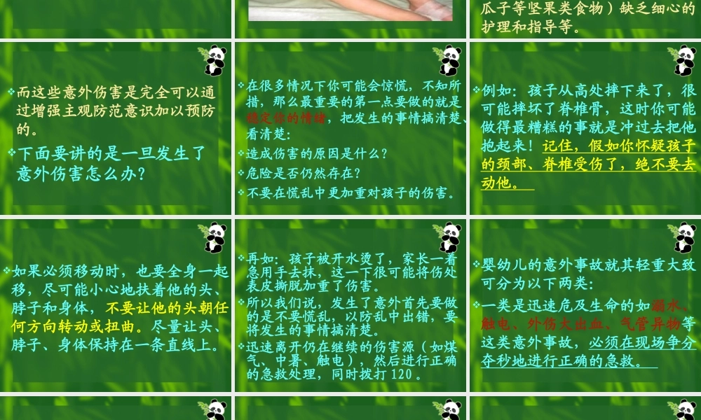 儿童意外伤害的急救(程洪源)