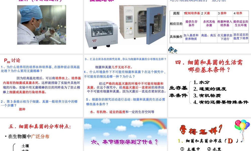 第一节-细菌和真菌的分布
